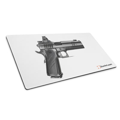 2011 Black & White Gaming Mouse Pad - Just The Piece - White Background