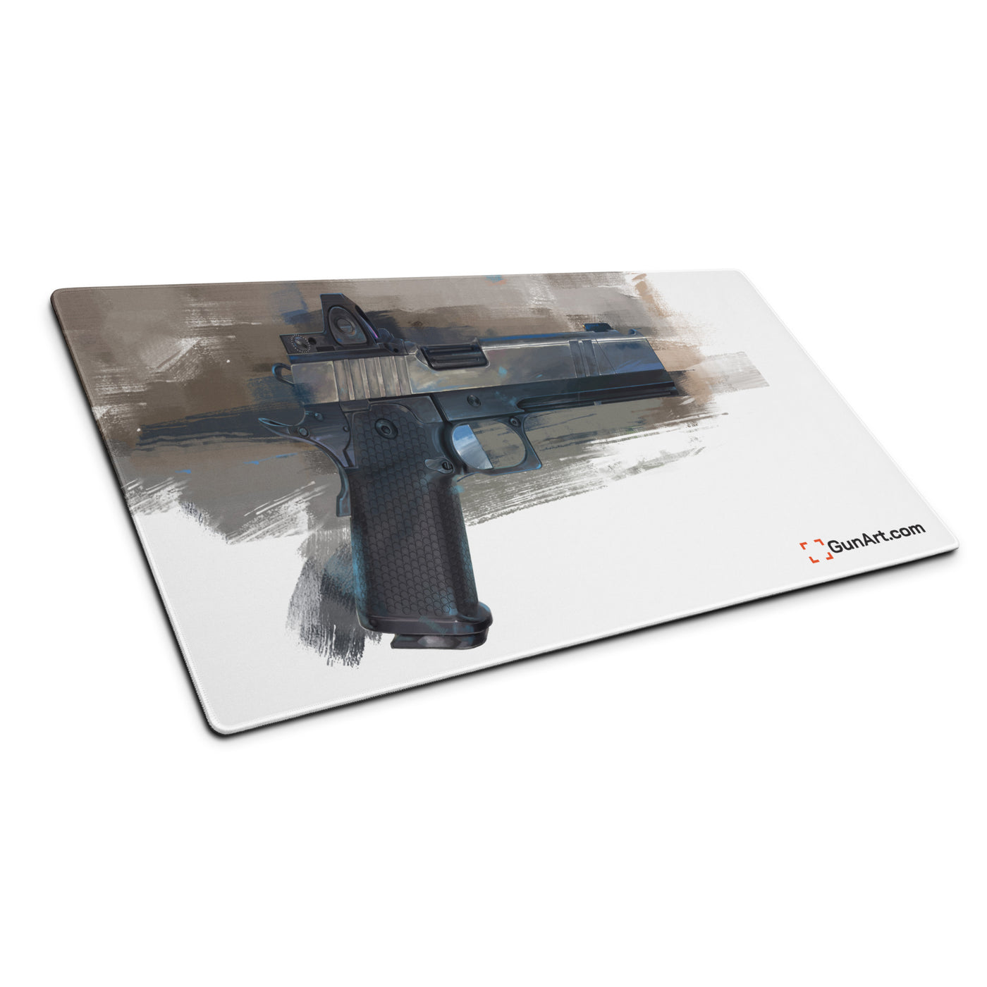 2011 Charlie Pistol Gaming Mouse Pad - Brown Background