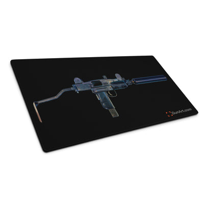 The Miniature Menace - Full Auto Subgun Gaming Mouse Pad - Just The Piece - Black Background