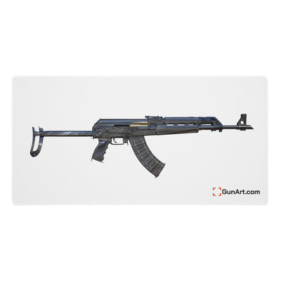The Paratrooper / AK-47 Underfolder Gaming Mouse Pad - Just The Piece - White Background
