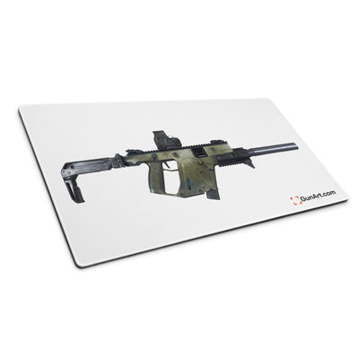 The Vindicator - Suppressed SMG Gaming Mouse Pad - Just The Piece - White Background