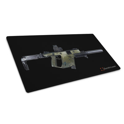 The Vindicator - Suppressed SMG Gaming Mouse Pad - Just The Piece - Black Background