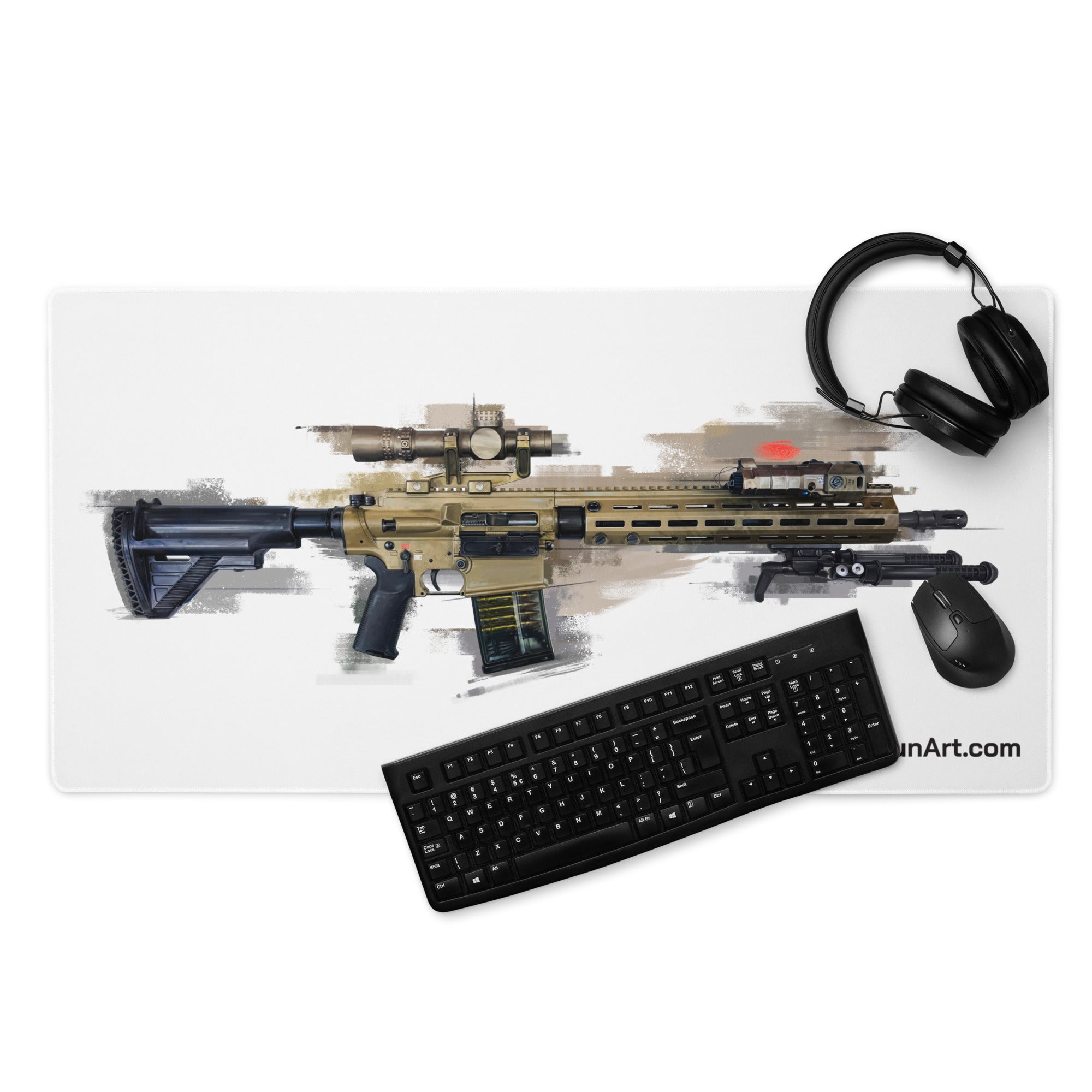 German 7.62x51mm AR10 Battle Rifle Gaming Mouse Pad – Gun Art