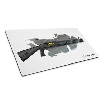 Special Ops Shotgun 12 Gauge Gaming Mouse Pad - White Background