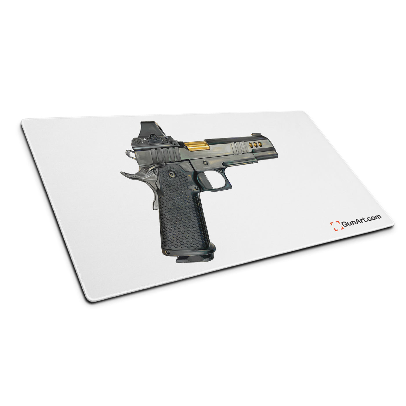 2011 Alpha Pistol Gaming Mouse Pad - Just The Piece - White Background