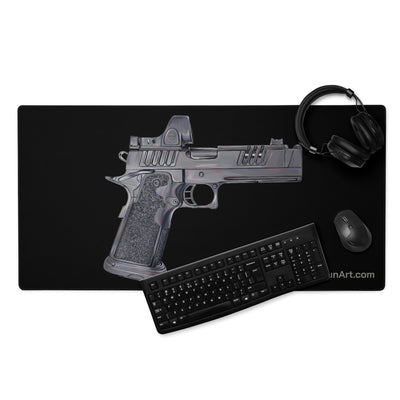 2011 Delta Pistol Gaming Mouse Pad - Just The Piece - Black Background