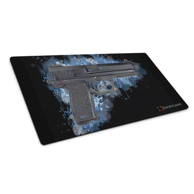 Tactical .45 ACP Poly Pistol Gaming Mouse Pad - Black Background