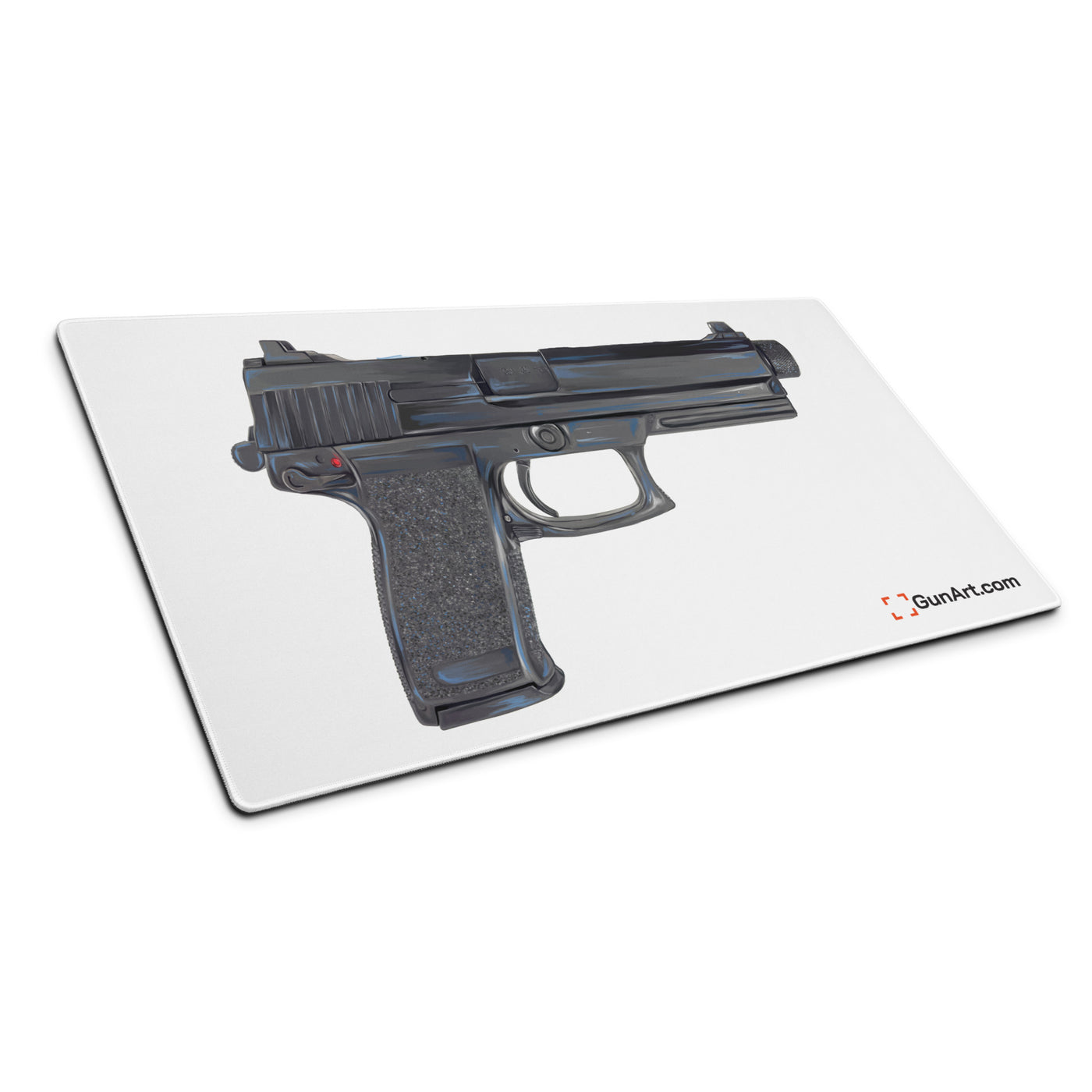 Tactical .45 ACP Poly Pistol Gaming Mouse Pad - Just The Piece - White Background