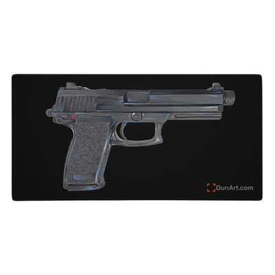 Tactical .45 ACP Poly Pistol Gaming Mouse Pad - Just The Piece - Black Background