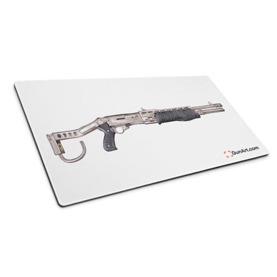 Selectable Mode Combat Shotgun Gaming Mouse Pad - Just The Piece - White Background