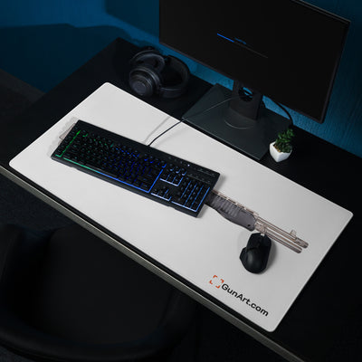 Selectable Mode Combat Shotgun Gaming Mouse Pad - Just The Piece - White Background