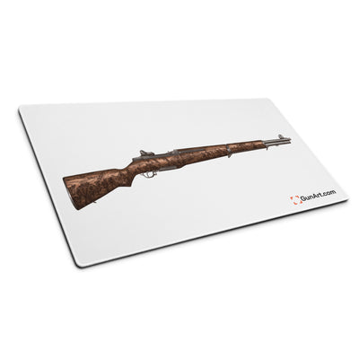 Honoring The Brave / M1 Garand / World War II D-Day Gaming Mouse Pad - White Background
