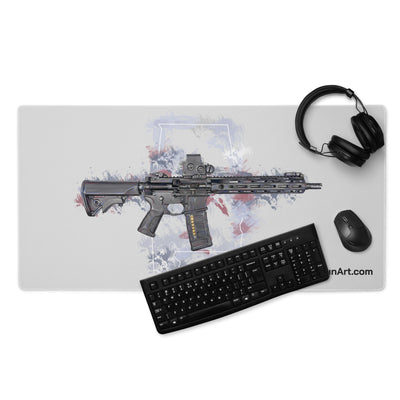 Defending Freedom - Alabama - AR-15 State Gaming Mouse Pad - White State