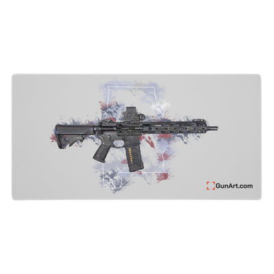 Defending Freedom - Alabama - AR-15 State Gaming Mouse Pad - White State