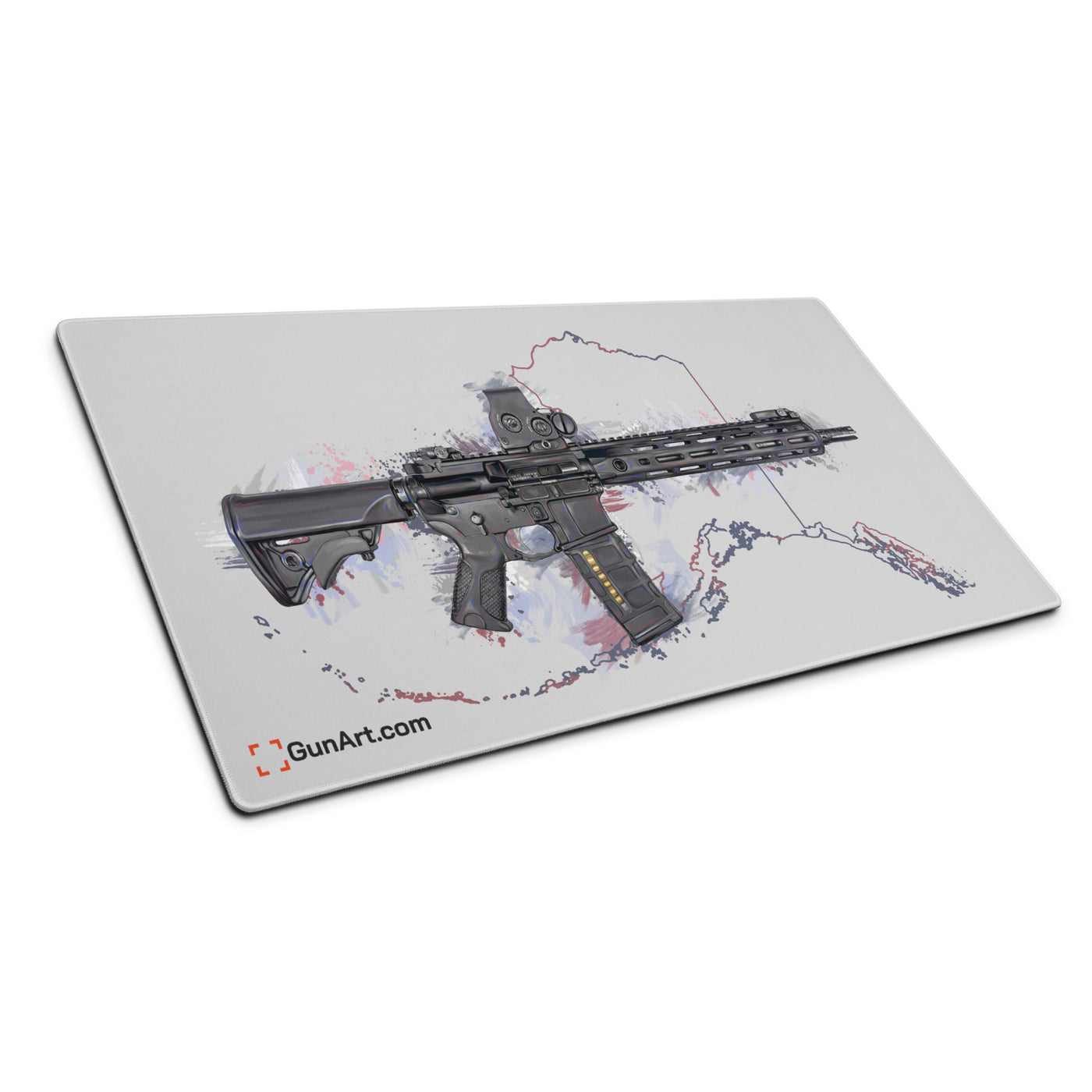 Defending Freedom - Alaska - AR-15 State Gaming Mouse Pad - Colored State