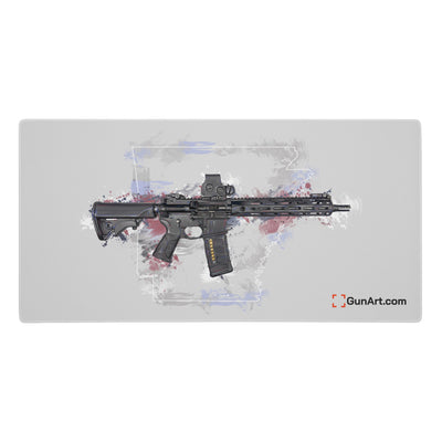 Defending Freedom - Arkansas - AR-15 State Gaming Mouse Pad - White State
