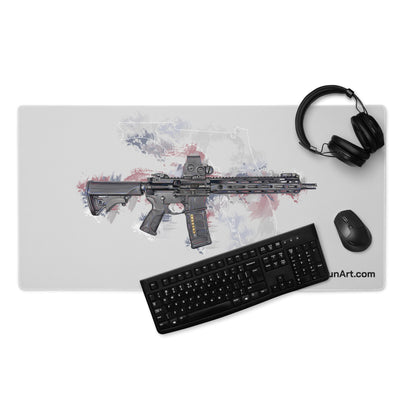 Defending Freedom - Florida - AR-15 State Gaming Mouse Pad - White State