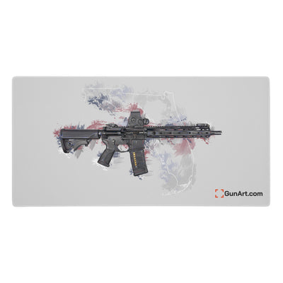 Defending Freedom - Florida - AR-15 State Gaming Mouse Pad - White State