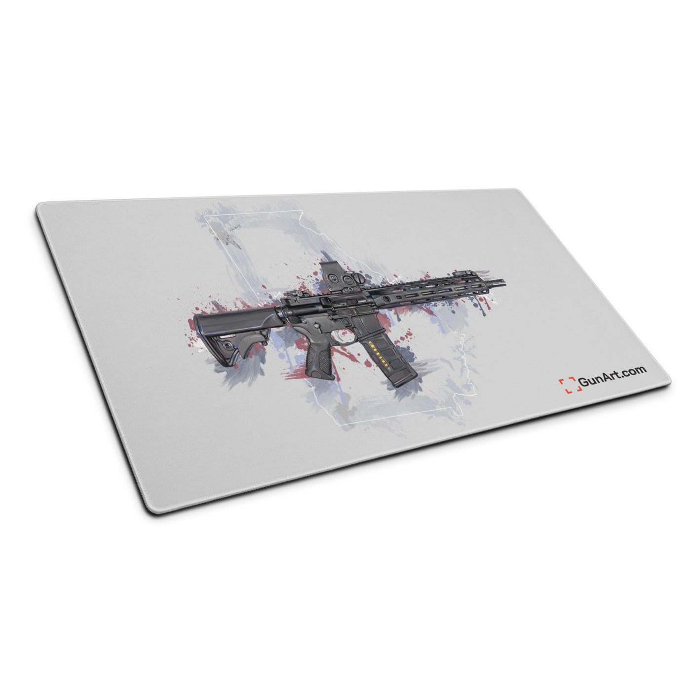 Defending Freedom - Georgia - AR-15 State Gaming Mouse Pad - White State