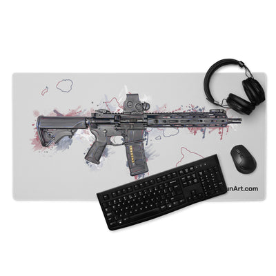 Defending Freedom - Hawaii - AR-15 State Gaming Mouse Pad - Colored State