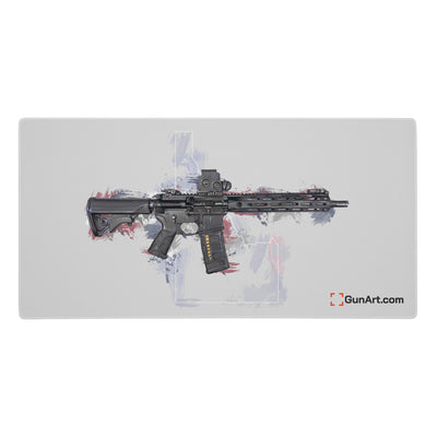 Defending Freedom - Idaho - AR-15 State Gaming Mouse Pad - White State