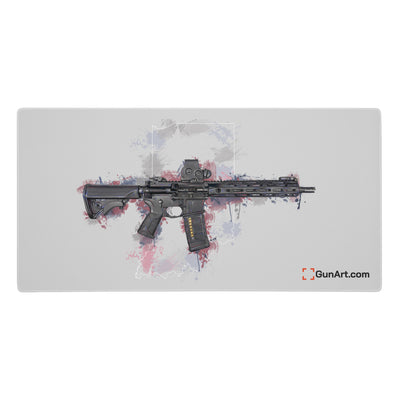 Defending Freedom - Indiana - AR-15 State Gaming Mouse Pad - White State