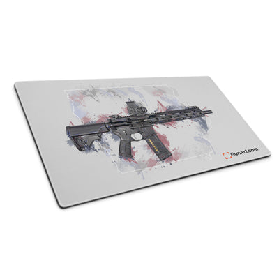 Defending Freedom - Iowa - AR-15 State Gaming Mouse Pad - White State