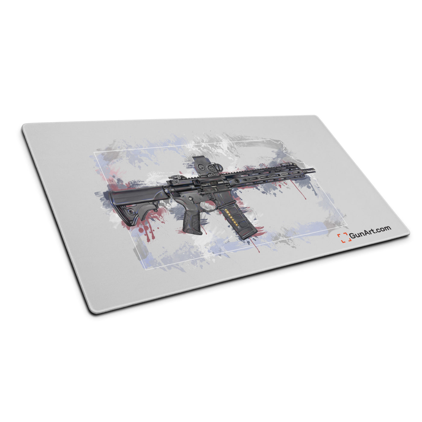 Defending Freedom - Kansas - AR-15 State Gaming Mouse Pad - White State