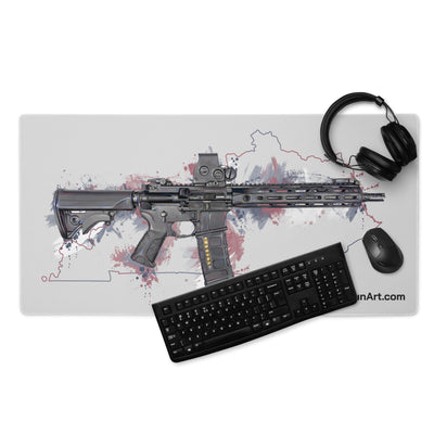 Defending Freedom - Kentucky - AR-15 State Gaming Mouse Pad - Colored State