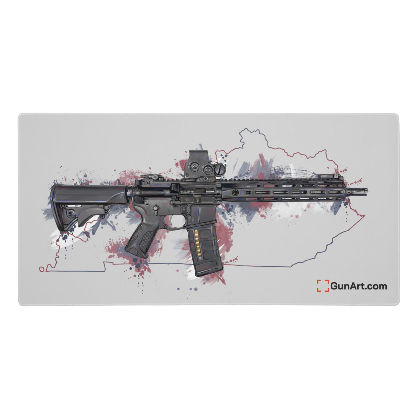 Defending Freedom - Kentucky - AR-15 State Gaming Mouse Pad - Colored State
