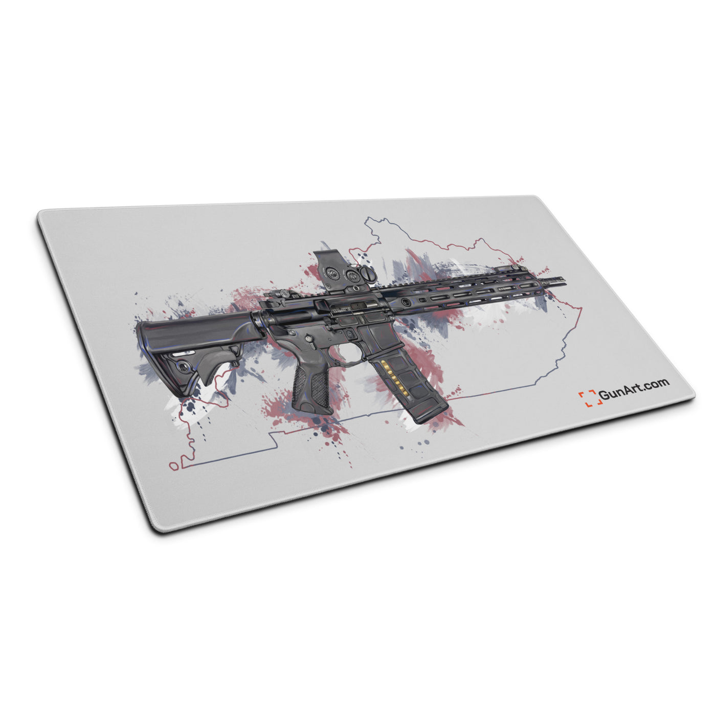 Defending Freedom - Kentucky - AR-15 State Gaming Mouse Pad - Colored State