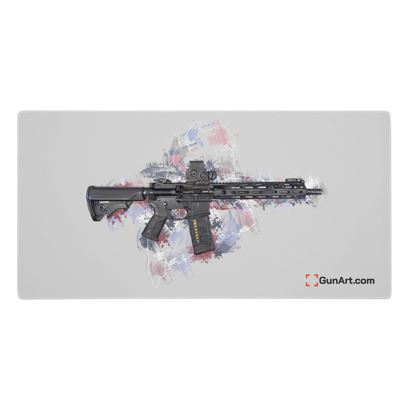 Defending Freedom - Maine - AR-15 State Gaming Mouse Pad - White State