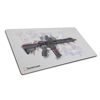 Defending Freedom - Maryland - AR-15 State Gaming Mouse Pad - White State