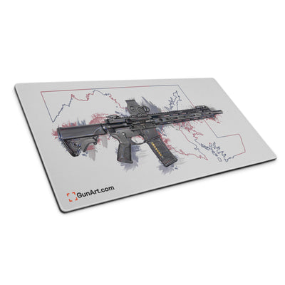 Defending Freedom - Maryland - AR-15 State Gaming Mouse Pad - Colored State