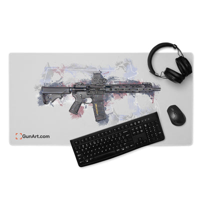 Defending Freedom - Massachussetts - AR-15 State Gaming Mouse Pad - White State