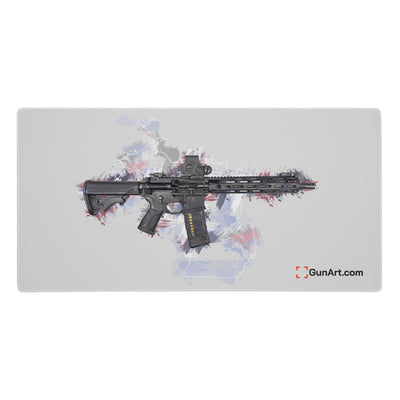 Defending Freedom - Michigan - AR-15 State Gaming Mouse Pad - White State