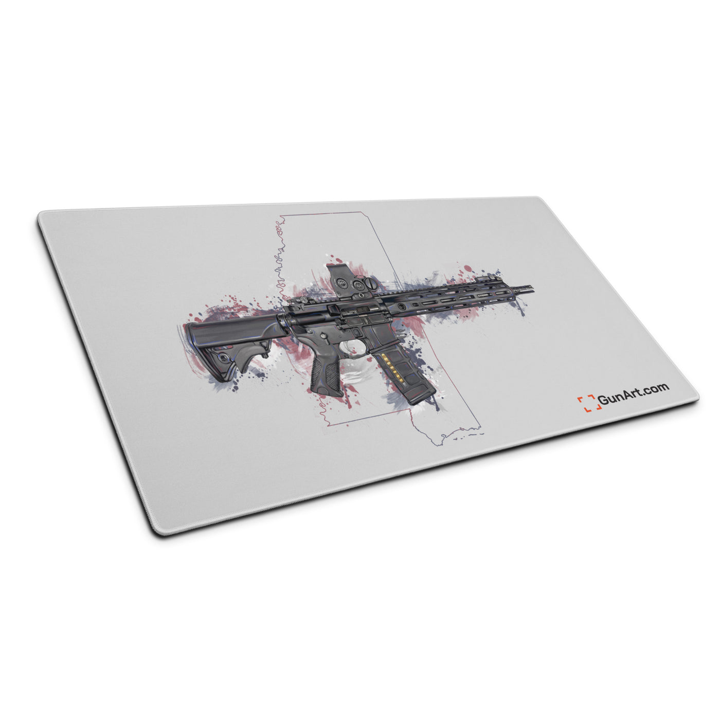 Defending Freedom - Mississippi - AR-15 State Gaming Mouse Pad - Colored State