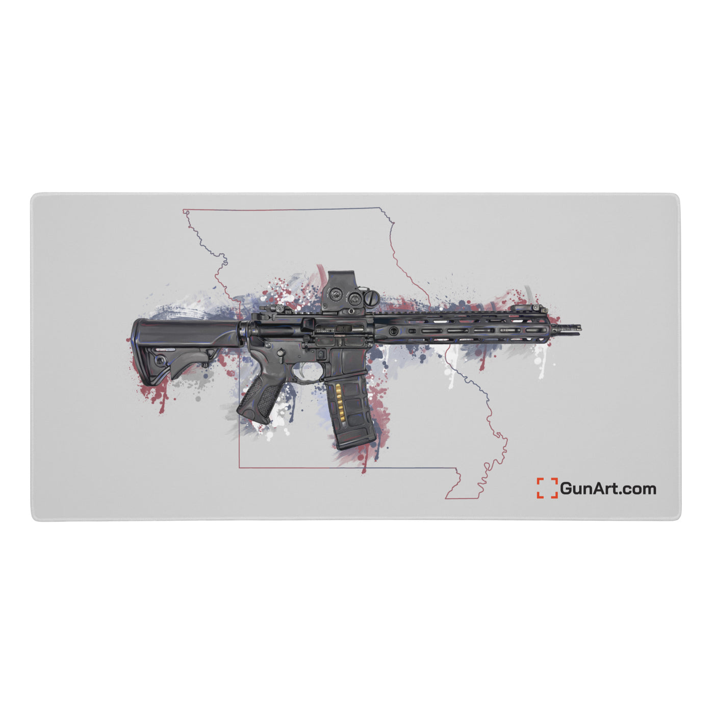 Defending Freedom - Missouri - AR-15 State Gaming Mouse Pad - Colored State