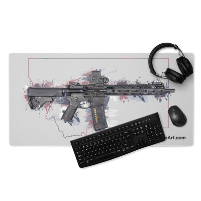 Defending Freedom - Montana - AR-15 State Gaming Mouse Pad - Colored State