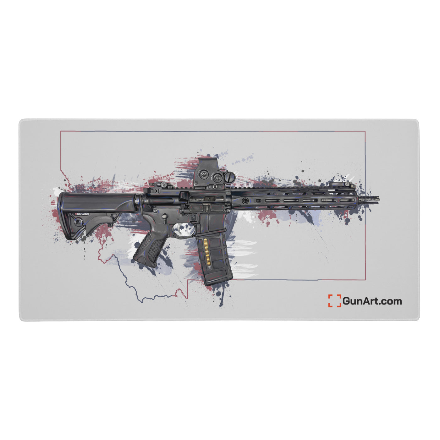 Defending Freedom - Montana - AR-15 State Gaming Mouse Pad - Colored State