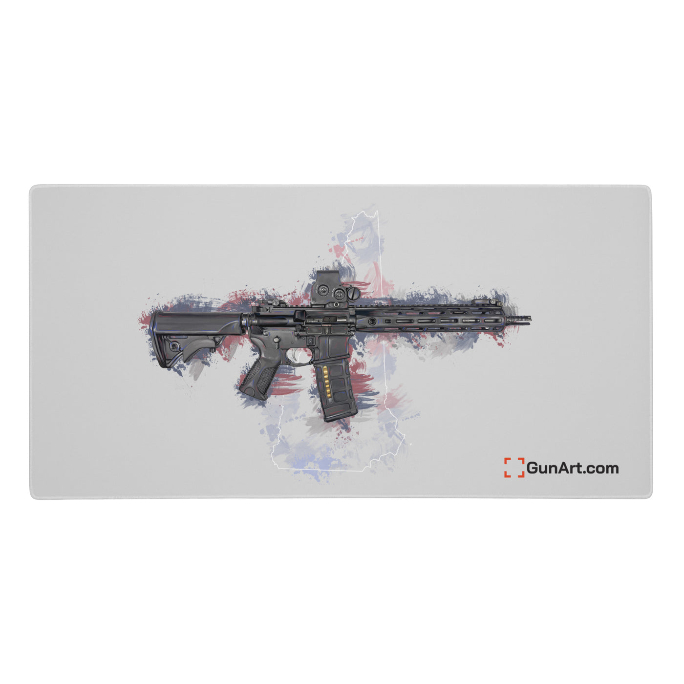 Defending Freedom - New Hampshire - AR-15 State Gaming Mouse Pad - White State