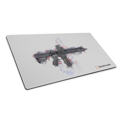 Defending Freedom - New Hampshire - AR-15 State Gaming Mouse Pad - White State