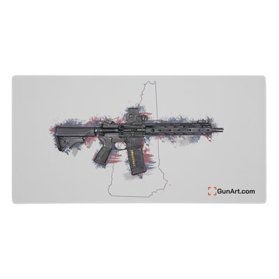 Defending Freedom - New Hampshire - AR-15 State Gaming Mouse Pad - Colored State
