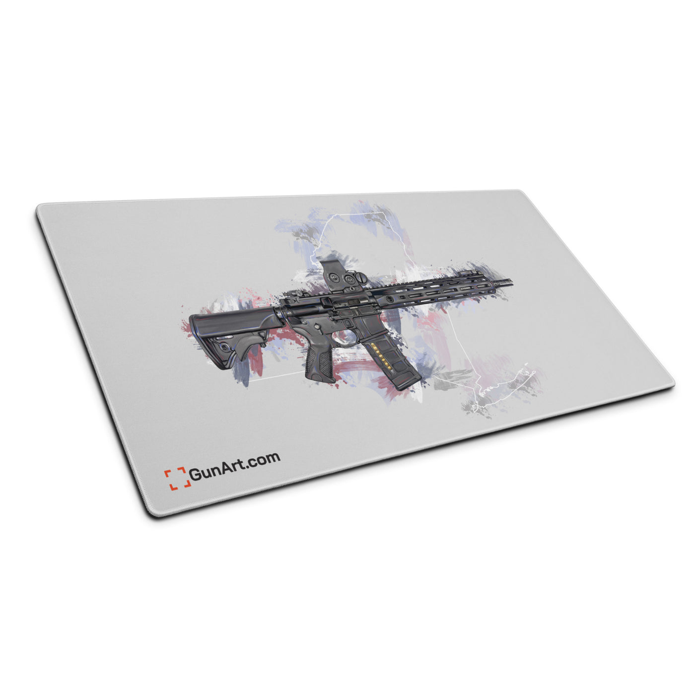 Defending Freedom - New York - AR-15 State Gaming Mouse Pad - White State