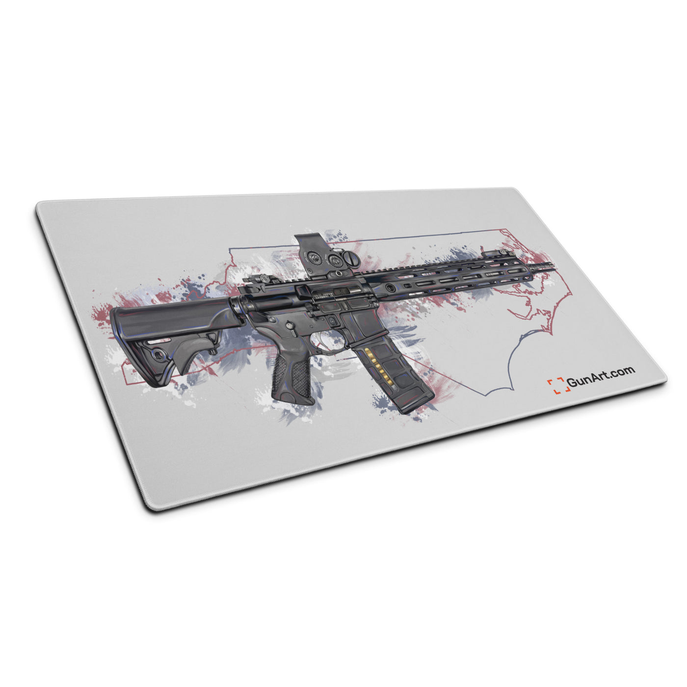 Defending Freedom - North Carolina - AR-15 State Gaming Mouse Pad - Colored State