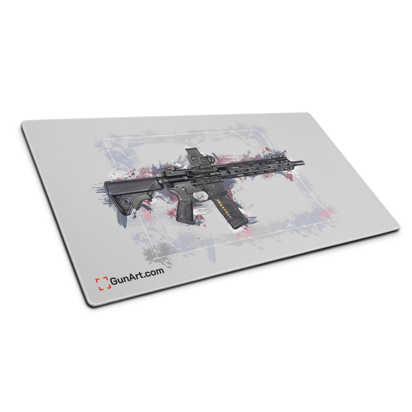 Defending Freedom - North Dakota - AR-15 State Gaming Mouse Pad - White State