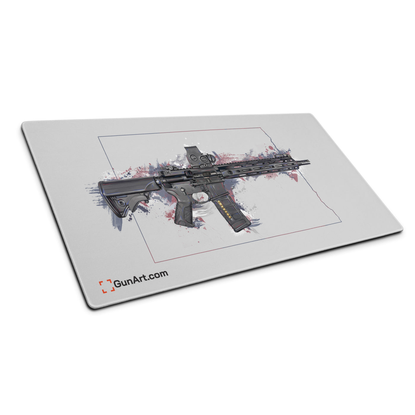 Defending Freedom - North Dakota - AR-15 State Gaming Mouse Pad - Colored State