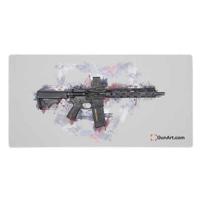 Defending Freedom - Ohio - AR-15 State Gaming Mouse Pad - White State