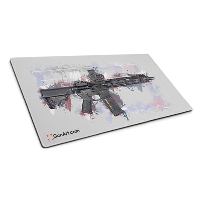 Defending Freedom - Oklahoma - AR-15 State Gaming Mouse Pad - White State