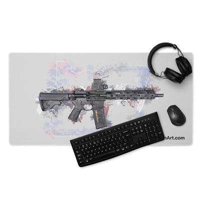 Defending Freedom - Oregon - AR-15 State Gaming Mouse Pad - White State
